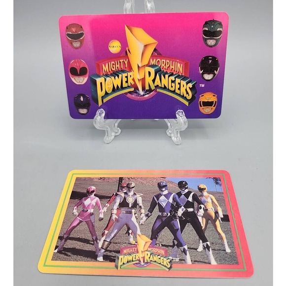 Mighty Morphin Power Rangers 1994 Plastic Wallet Cards - Picture 1 of 3